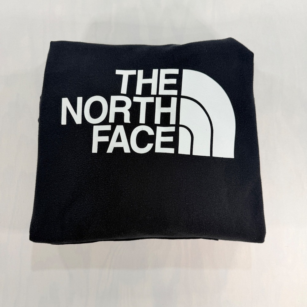 The North Face Hoodie Mens XXL Black Circular Design Logo Pullover Sweatshirt
